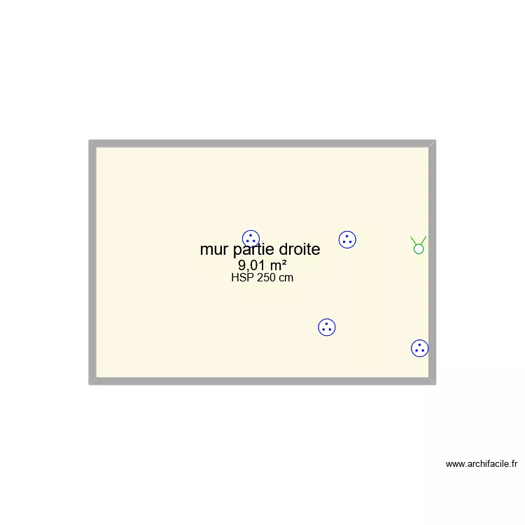 mur droit la hulotte partie cuisine. Plan de 1 et 9 m² mur droit la hulotte partie cuisine. Plan de 1 et 9 m²