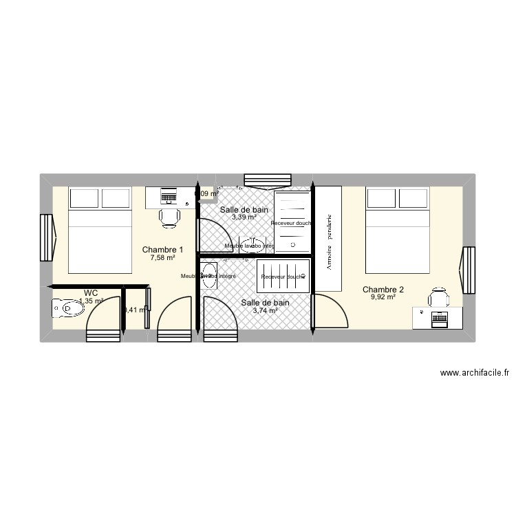 Hotin. Plan de 7 pièces et 26 m2