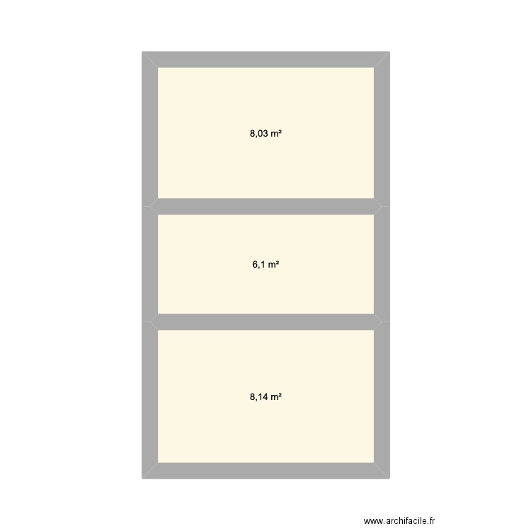 123. Plan de 3 pièces et 22 m2
