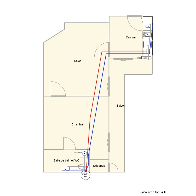 millau plomb 2. Plan de 6 pièces et 52 m2
