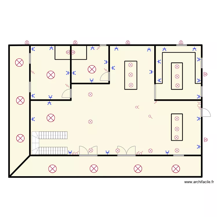 M cl&eacute;mentine Appareil. Plan de 12 Pièces et 310 m²