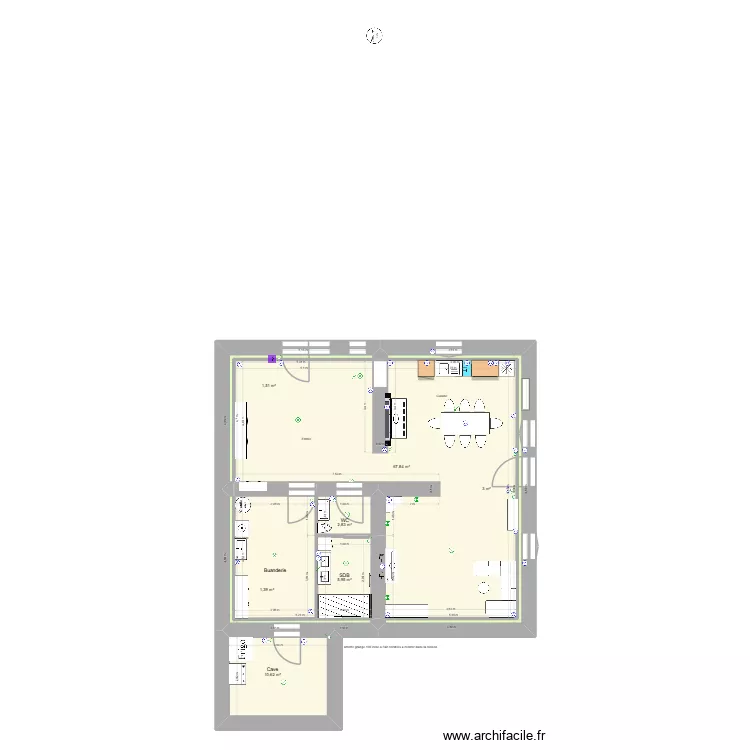 Mado rez de chauss&eacute;e elec. Plan de 8  et 107 m²