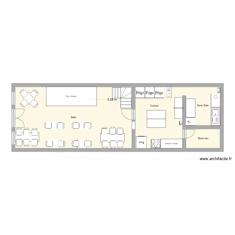 Bloom House. Plan de 3  et 69 m²