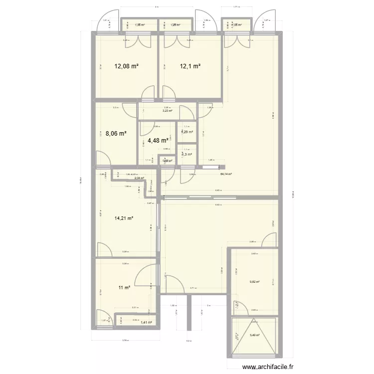 Bosquez - 03. Plan de 18 Pièces et 155 m² Bosquez - 03. Plan de 18 Pièces et 155 m²