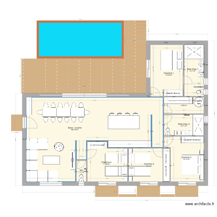 Mora Del Onda - Grande. Plan de 9 pièces et 139 m2