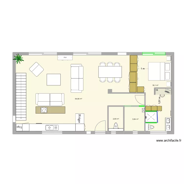 Villa Grasse - RDC V12. Plan de 4 et 89 m² Villa Grasse - RDC V12. Plan de 4 et 89 m²
