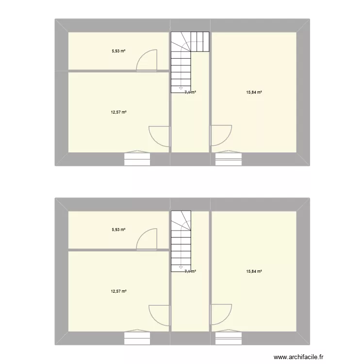 Etage Fontcéveranne. Plan de 8 Pièces et 83 m² Etage Fontcéveranne. Plan de 8 Pièces et 83 m²