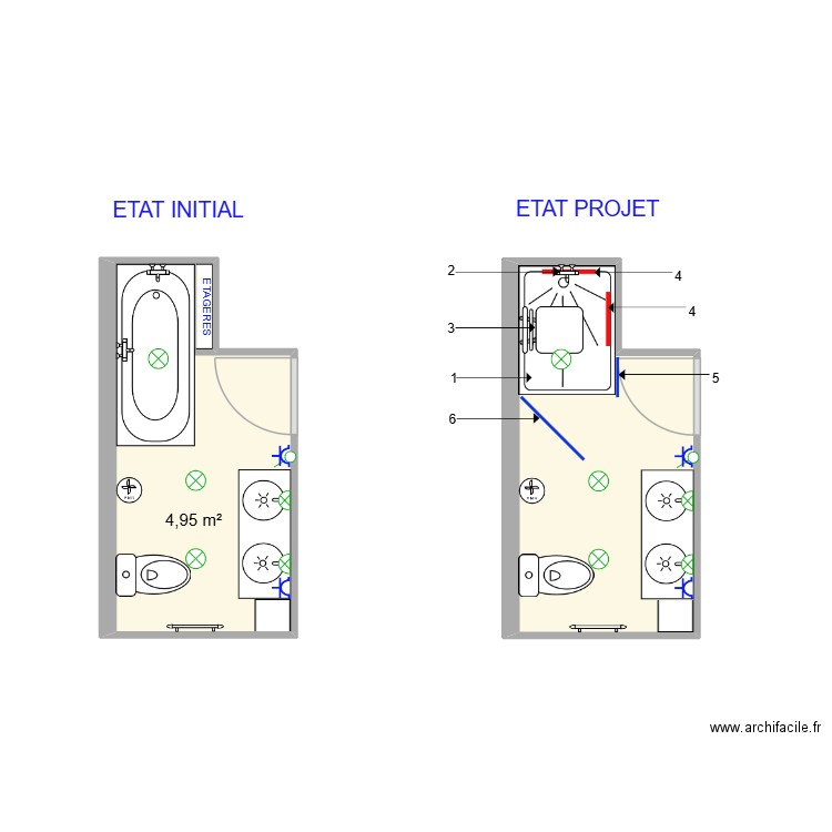 SONZOGNI GILBERT HR0296/2025. Plan de 2 pièces et 10 m2