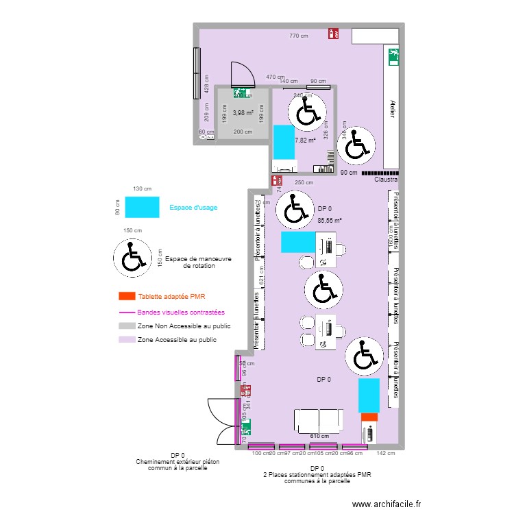 PROPTICA APRES TRAVAUX ESPACE ROTATION. Plan de 3 pièces et 97 m2