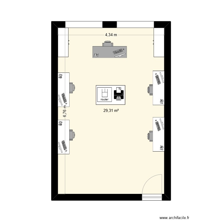 MQ14111. Plan de 1 pièce et 29 m2