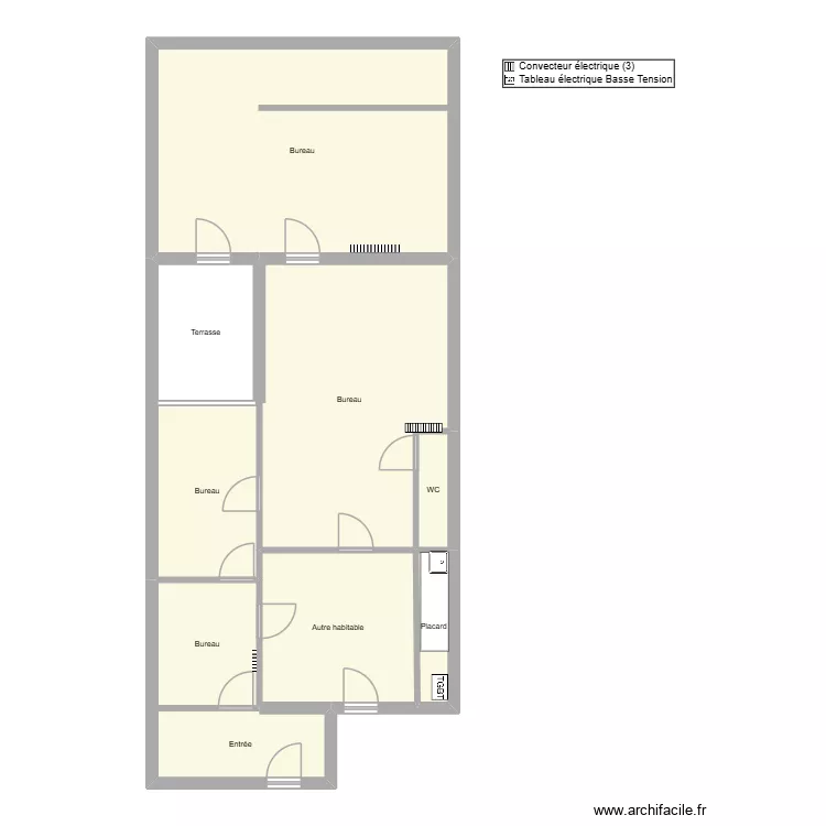 CJMO Rochel. Plan de 9  et 104 m²