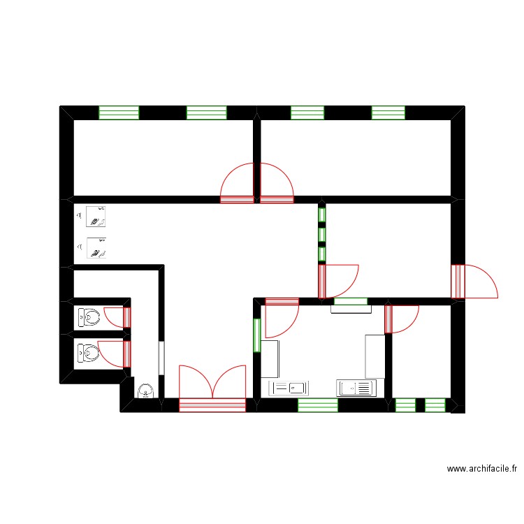 مركز التربية. Plan de 0 pièce et 0 m2