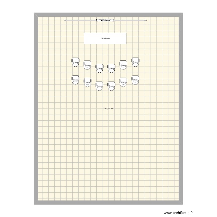 exp. Plan de 1 pièce et 122 m2