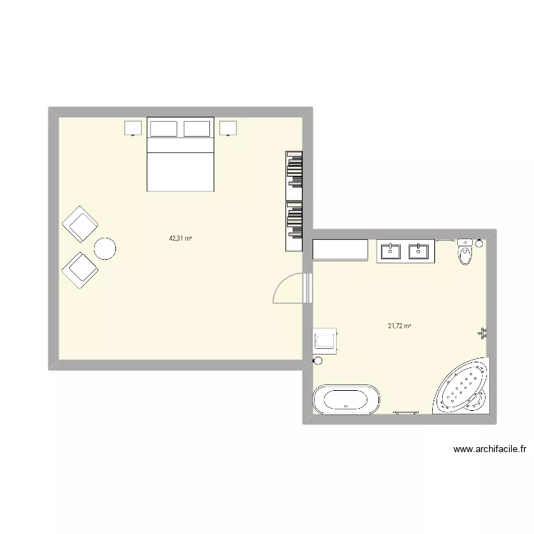 Casa bonita 2 ❤️. Plan de 2 et 64 m² Casa bonita 2 ❤️. Plan de 2 et 64 m²