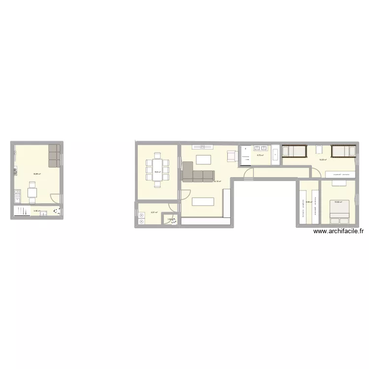 EL + RS. Plan de 10 Pièces et 114 m² EL + RS. Plan de 10 Pièces et 114 m²