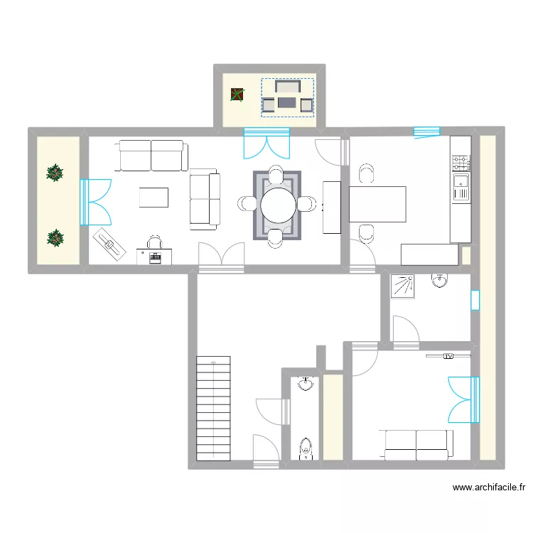 RDC ST JULIEN 8 . Plan de 