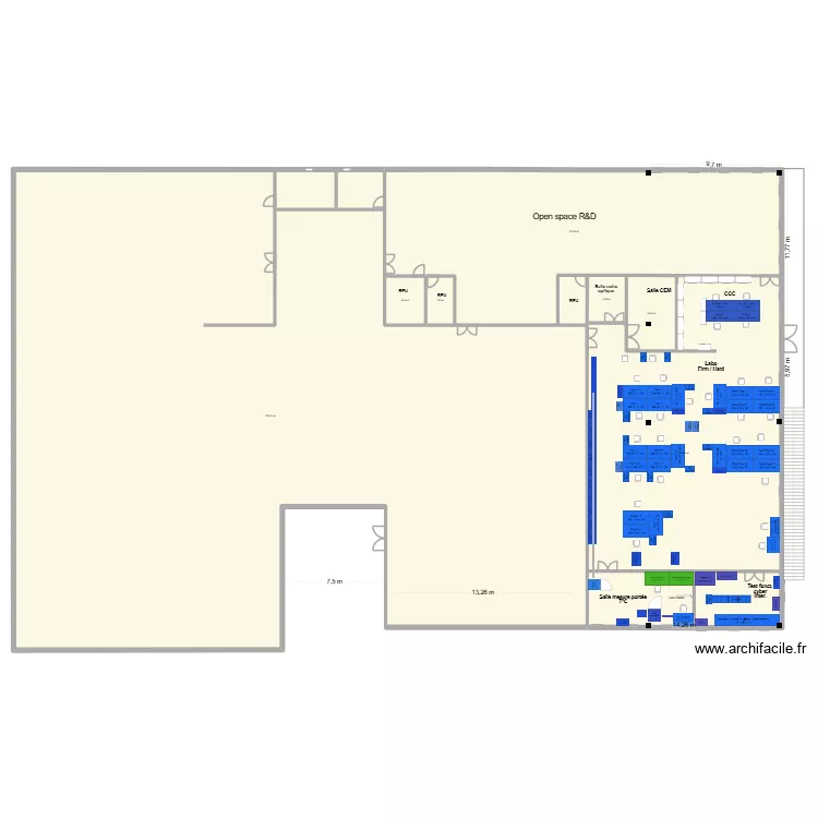 Plan Vierge R+1. Plan de 8 et 1863 m² Plan Vierge R+1. Plan de 8 et 1863 m²
