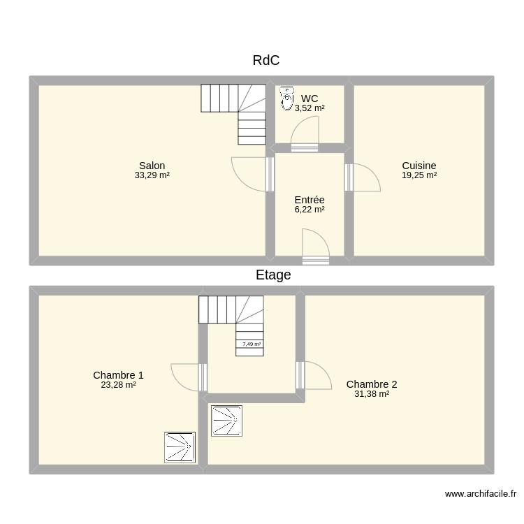 Maison. Plan de 0 pièce et 0 m2
