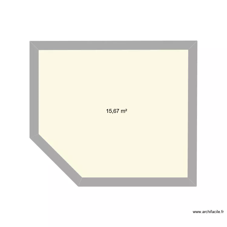 Bureau 3. Plan de 1  et 16 m²