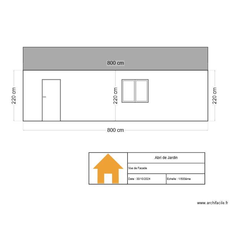 Facade. Plan de 0 pièce et 0 m2