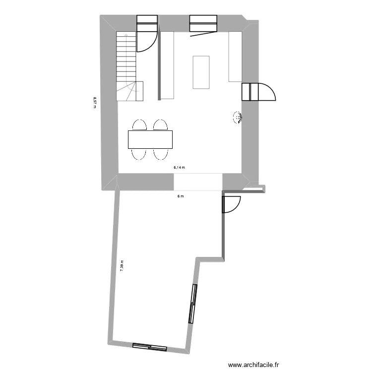 Global RdC Test 01. Plan de 2  et 76 m²