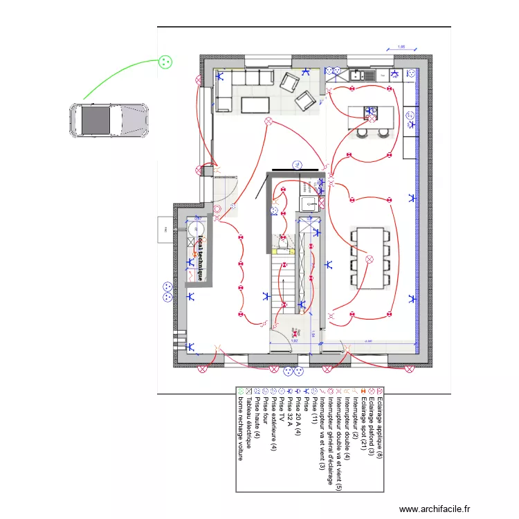 IMPLANTATION ELECTIQUE RDC. Plan de IMPLANTATION ELECTIQUE RDC. Plan de