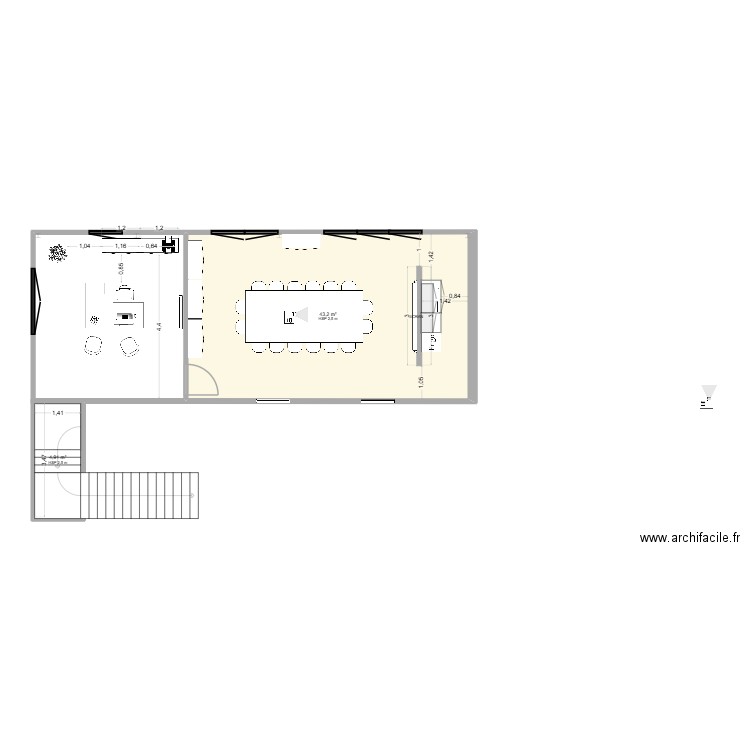 ArchiFacile PRO Epluchleg. Plan de 2 pièces et 48 m2