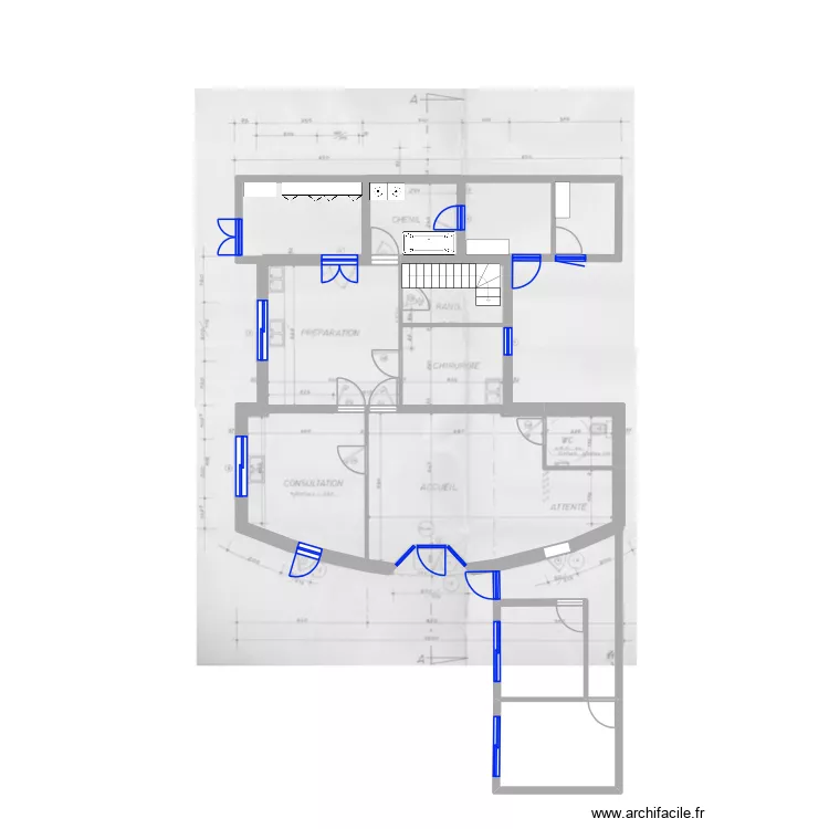 Clinique projet. Plan de 