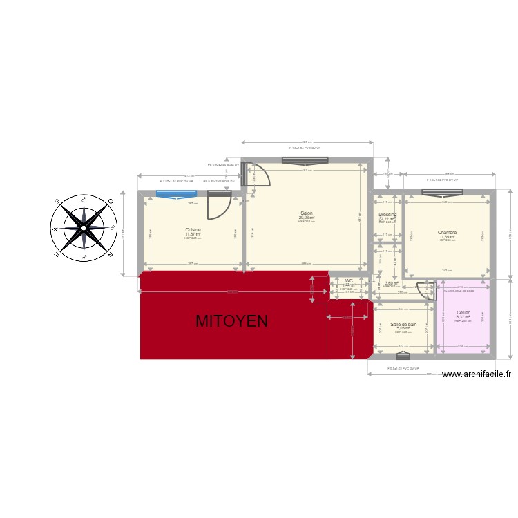 ML24008875 FERNANDES RODRIGUES . Plan de 8 pièces et 63 m2