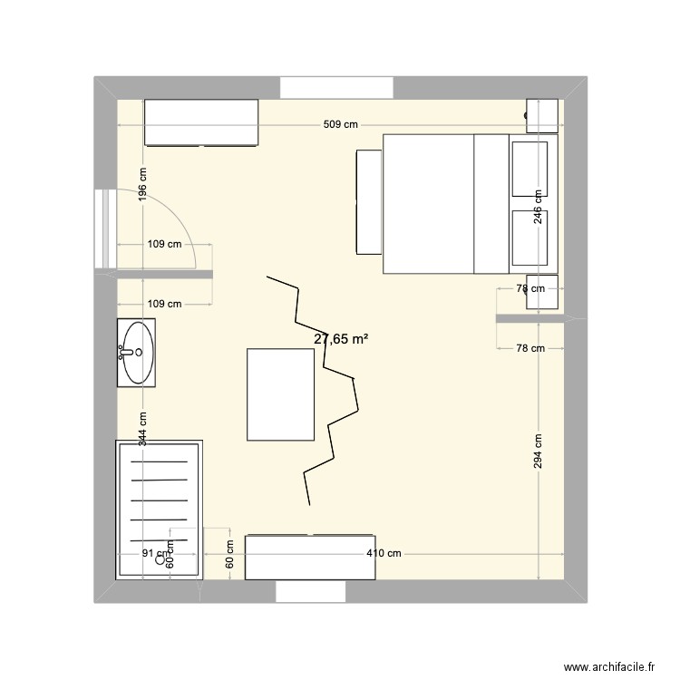 Chambre 1. Plan de 0 pièce et 0 m2
