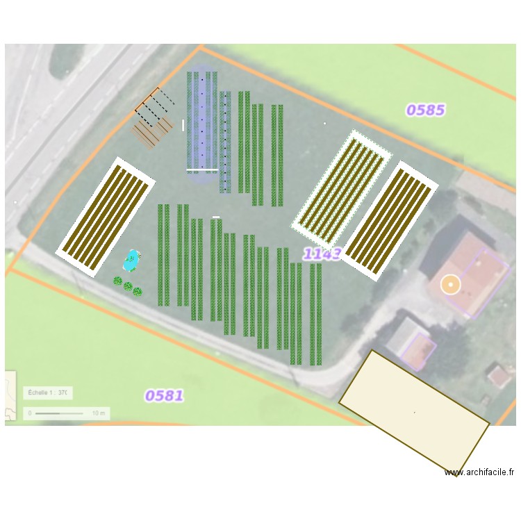 irrigation_Terrasse_3serres. Plan de 0 pièce et 0 m2