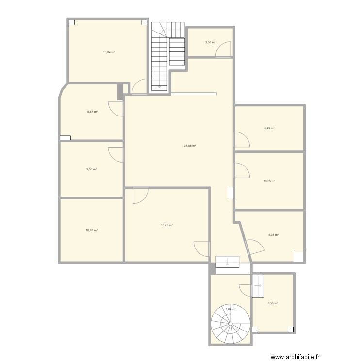 SM-1e. Plan de 12 pièces et 145 m2