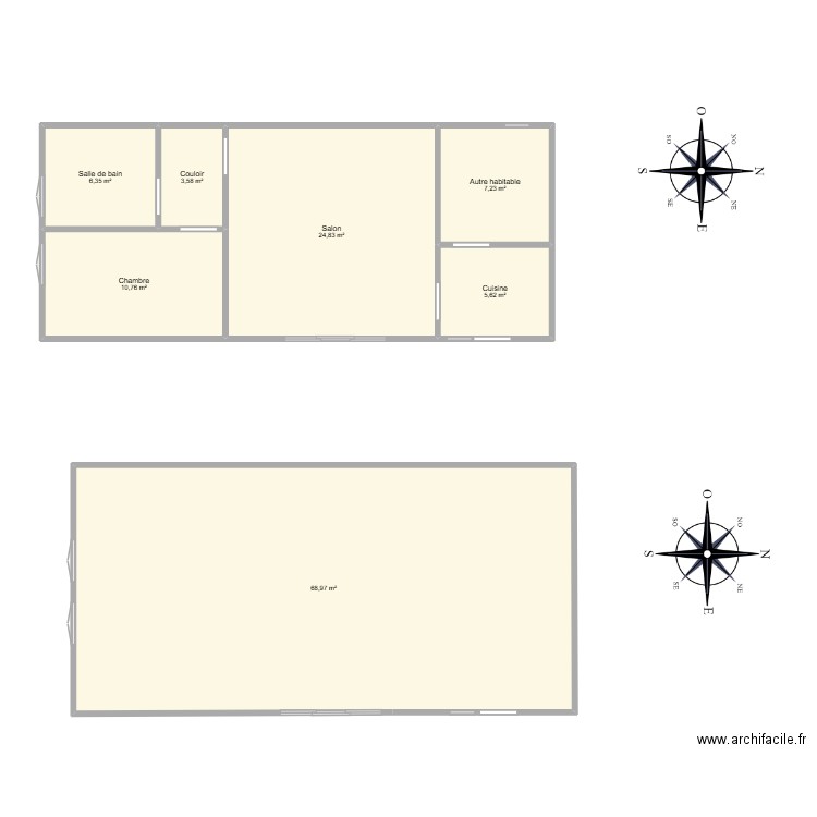 maison landavran. Plan de 7 pièces et 127 m2