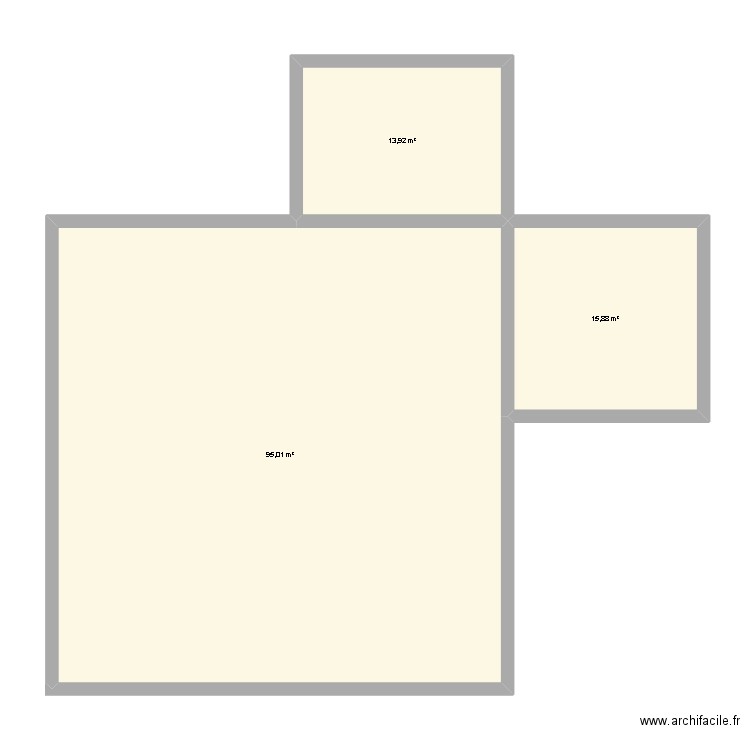 plan. Plan de 3 pièces et 125 m2