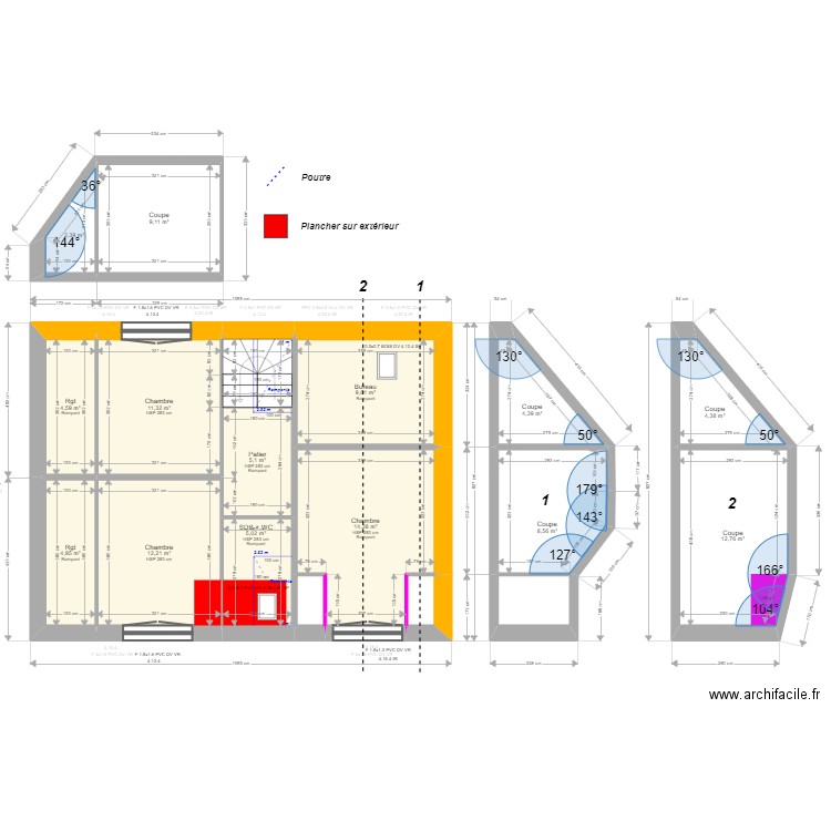 ML24005911 . Plan de 27 pièces et 185 m2