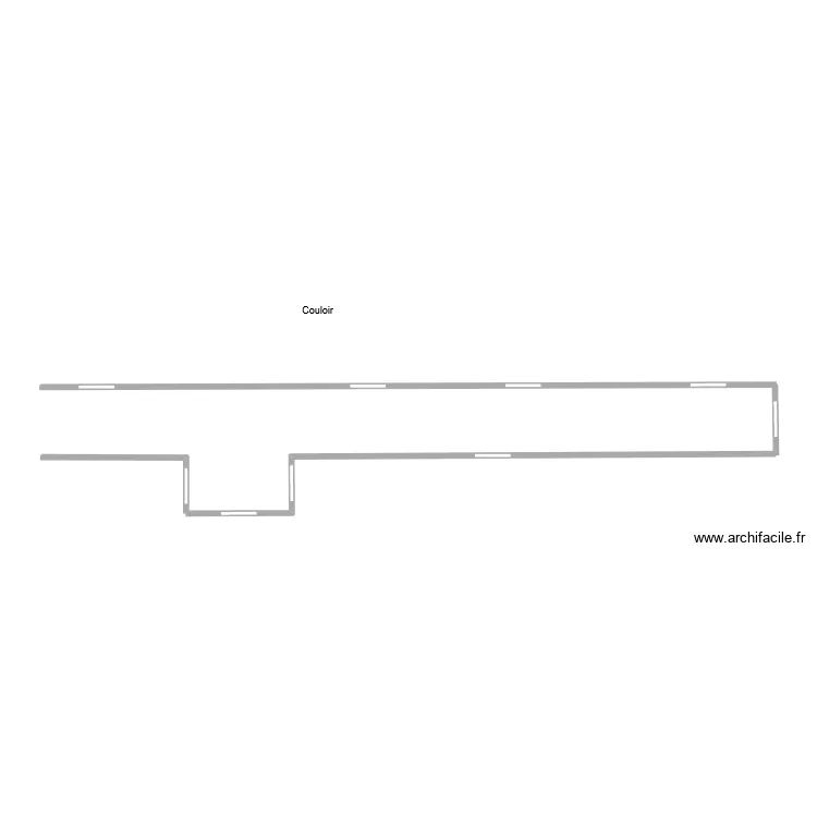 couloir vide. Plan de 