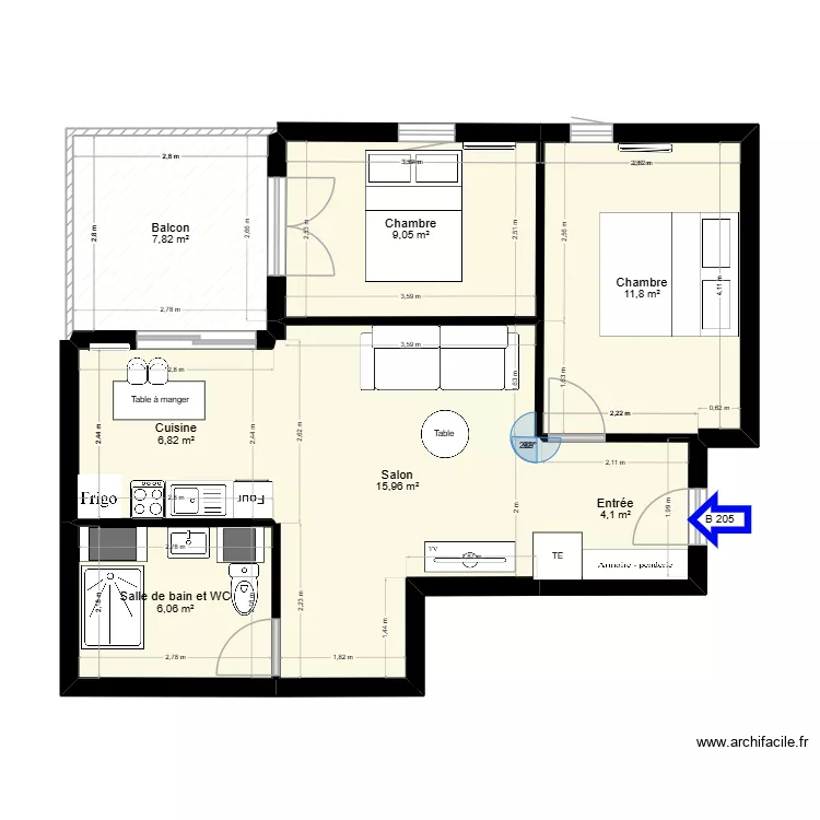Fayçal - B205 -P final. Plan de 7 et 62 m² Fayçal - B205 -P final. Plan de 7 et 62 m²