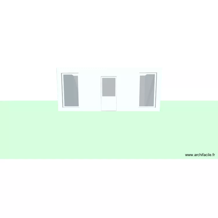 bungalow. Plan de 1  et 10 m²