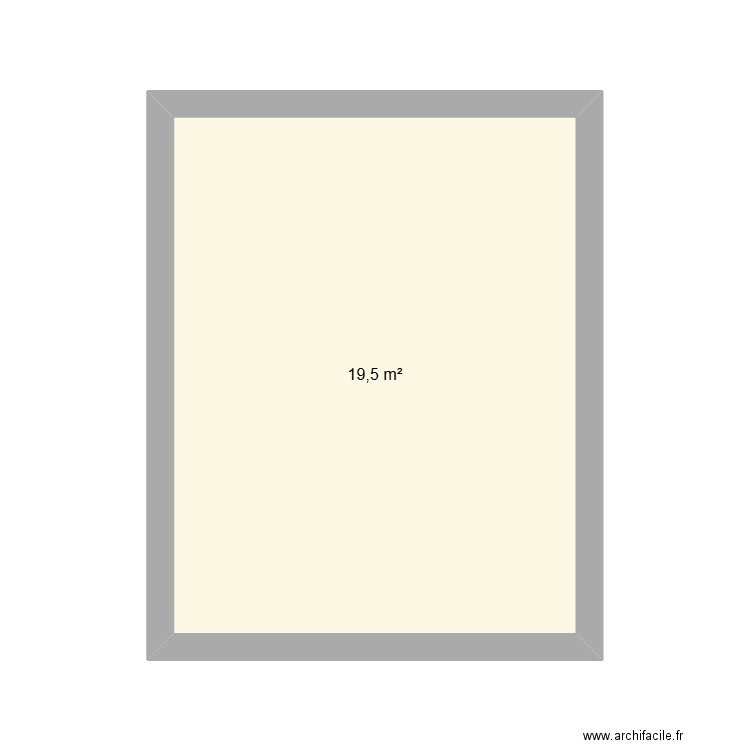 debut. Plan de 1 pièce et 20 m2