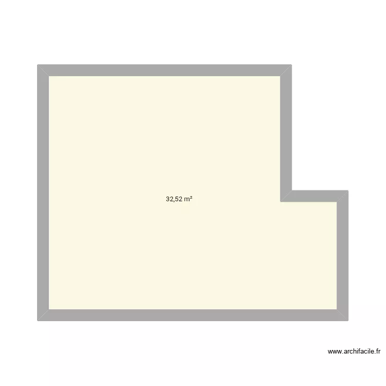 Maison saint martial. Plan de 1 Pièce et 33 m²