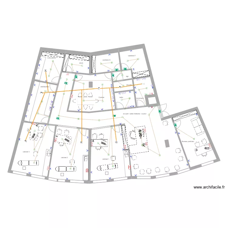 cabinet lille. Plan de 