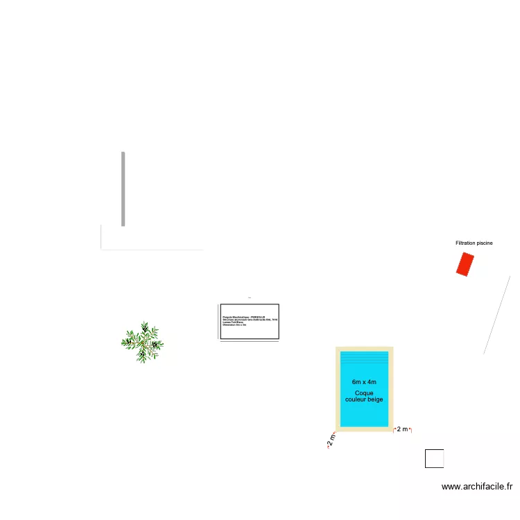Implantation Filet terrasse. Plan de Implantation Filet terrasse. Plan de