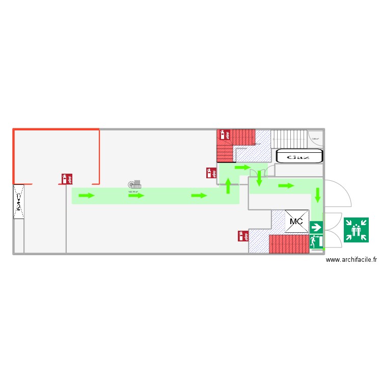 1er. Plan de 12 pièces et 214 m2