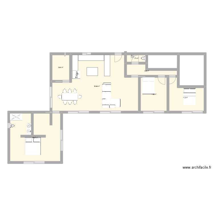 PLAN 3. Plan de 7 pièces et 115 m2