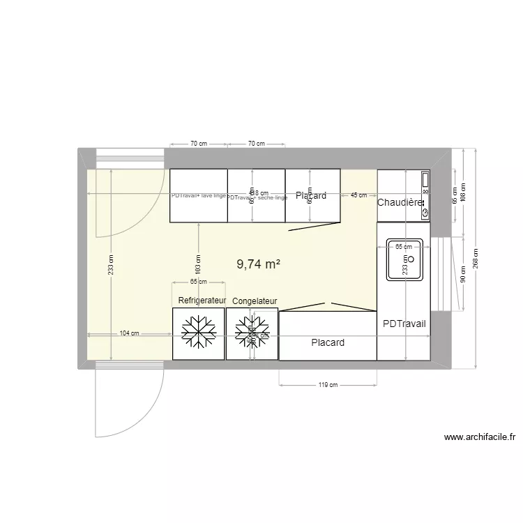 Buanderie + cellier. Plan de Buanderie + cellier. Plan de