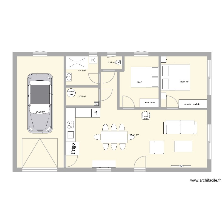 PROJET OSSATURE. Plan de 0 pièce et 0 m2