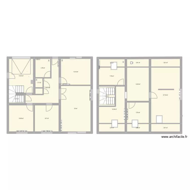 test1324567. Plan de 21  et 184 m²