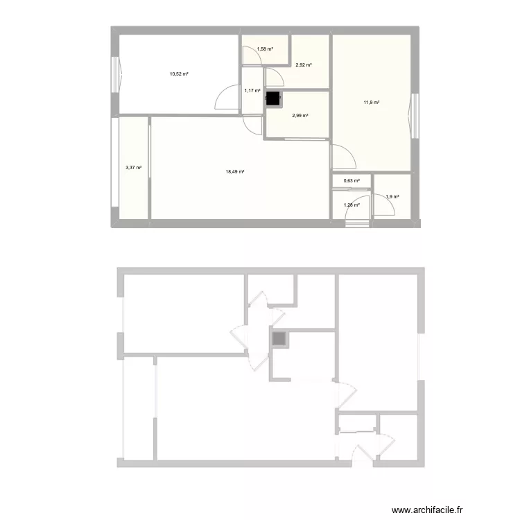 Saint Hilaire. Plan de 