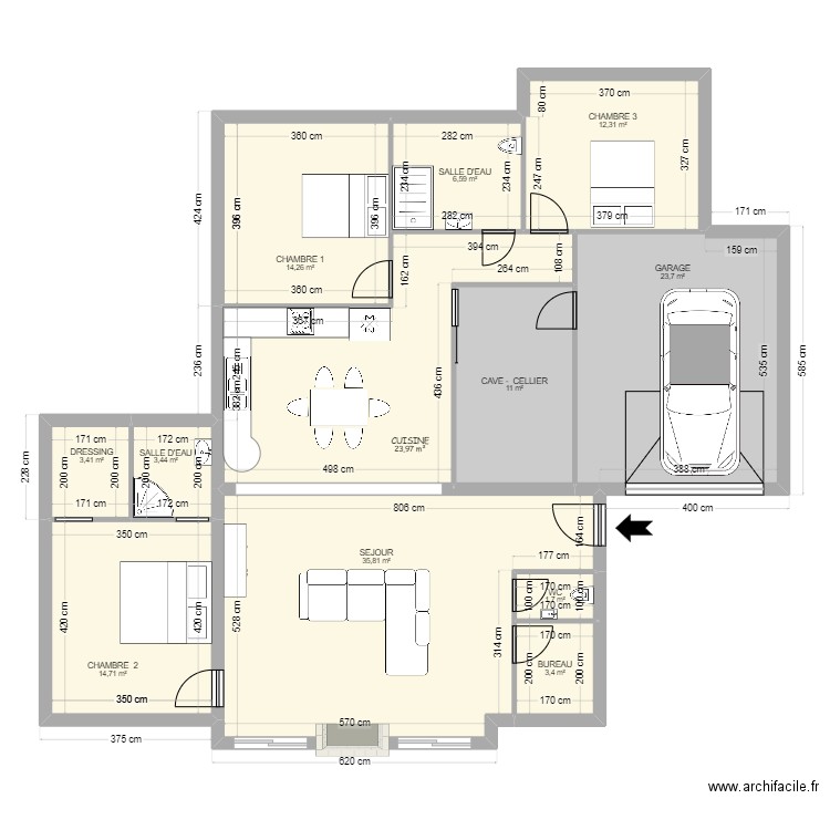 projet construction MEGANE et  ALEX. Plan de 0 pièce et 0 m2