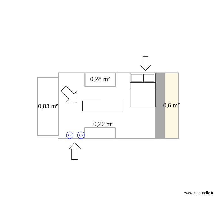 100. Plan de 4 pièces et 2 m2